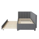 Lit adulte lit simple lit 90x200 avec sommier  lattes canap - lit tissu velours gris
