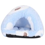 Lit pour animaux de compagnie mini cage de lit dhiver animaux de compagnie maison chaude amovible pour ...