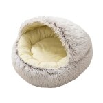 Lit apaisant pour chien coussin ultra doux en peluche pour chien et chat avec fond antidrapant en ponge ...