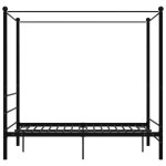 Lit  baldaquin - swt - noir - mtal - 140x200 cm - style contemporain