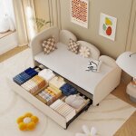 Lit banquette 90x200 cm avec lit tiroir 90x190 cm - banquette - lit convertible moderne sans matelas ...