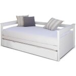 Lit banquette gigogne izao blanc 90x190 cm