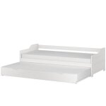 Lit banquette gigogne pin massif blanc 90x200 y compris tiroir 2 sommiers et 2 matelas 60. 34 - 09wm Lit banquette gigogne pin massif blanc 90x200 y compris tiroir 2 sommiers et 2 matelas 60. 34 - 09wm