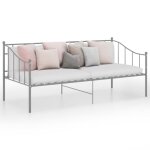 Lit banquette en mtal gris 90x200cm - marque - cadre de canap - lit - a lattes - contemporain - design ...