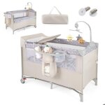 Lit bb 5 en 1 berceau portable lit parapluie pliable avec table  langer matelas bote  musique jouets ...