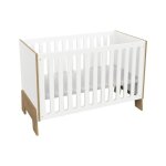 Lit bebe 60x120 blanc - chene