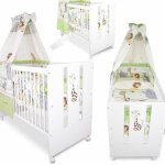 Lit bébé à barreaux - bb berceau - girafe vert - 120 x 60 cm - réglable en hauteur Lit bébé à barreaux - bb berceau - girafe vert - 120 x 60 cm - réglable en hauteur