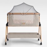 Lit bebe berceau cododo ? 6 niveaux de hauteur roulettes matelas c�t�s en mesh respirant avec moustiquairesac ...