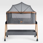 Lit bebe berceau b�b� cododo r�glable ? 6 hauteurs roulettes matelas confort filets respirants moustiquaire ...