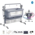 Lit bebe - cododo electrique - magic zc - cadre de soutien en alliage fonction balancelle � 5 vitesses ...