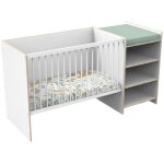 Lit b�b� combin� - 120x60cm - evolutif en 90x190cm - babyprice first - en bois et chant bois