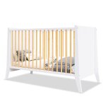 Lit b�b� �volutif timeo 60x120 cm (matelas non inclus) blanc & bois