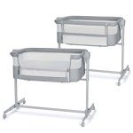 Lit b�b� kinderkraft neste up 2 autonome cododo 2 en 1 hauteur r�glable sangles fixation matelas gris ...