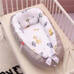 Lit de bb avec oreiller 85 * 50cm lit de voyage portable lit de bb enfant en bas ge coton berceau ...
