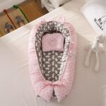 Lit de bb avec oreiller 85 * 50cm lit de voyage portable lit de bb enfant en bas ge coton berceau ...