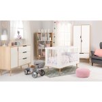 Lit bb - sofia - blanc pin - 60x120 cm - 3 barreaux amovibles - 3 niveaux de rglage