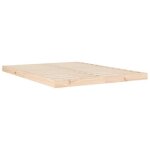 Lit blanc sommier � lattes - hello2026 - cadre de lit - sans matelas - 140x190 cm bois de pin massif ...