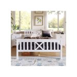 Lit en bois lit double en cadre avec lit en bois avec t�te - 140 x 200 cm bois massif lit jeunesse pin ...