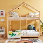 Lit cabane superposé - baïta - gamme tiny - pin massif - 90 x 190 sommier inclus Lit cabane superposé - baïta - gamme tiny - pin massif - 90 x 190 sommier inclus