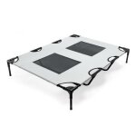 Wiltec transat pour chiens et chats ? couleur grise ? xl / 122 x 93 x 20 cm ? 60 kg max ? en tissu oxford ...