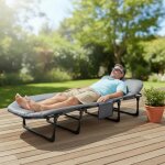 Lit de camp pliable avec matelas lit pliant de camping pour adulte 190 x 65 x 31cm max charge 226kg pour ...