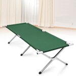 Lit de camp pliable - non sp�cifi� - 190 x 62 x 42 cm - vert - 1 place - 100 kg max