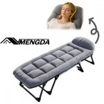 Lit de camping rembourr� - mengda - lit de camping pliant - avec matelas et oreiller int�gr�s - charge ...