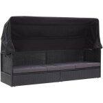 Lit - canap dextrieur avec auvent de jardin bain de soleil de patio trant de terrasse pare - soleil ...