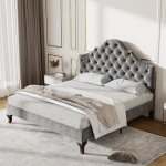 Lit adulte 140×200cm - redom - lit double avec sommier à lattes et tête de lit réglable en hauteur - ... Lit adulte 140×200cm - redom - lit double avec sommier à lattes et tête de lit réglable en hauteur - ...