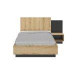 Lit chevet lambris 120x200 mimizan - gami - made in france