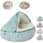 Lit pour chien - lapcatz - modle cocoon - couverture amovible - anti - anxit - hiver doux (vert 50cm) ...