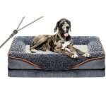 Lit de chien orthopédique canapé pour animal de compagnie en mousse à mémoire avec housse lavable amovible ... Lit de chien orthopédique canapé pour animal de compagnie en mousse à mémoire avec housse lavable amovible ...