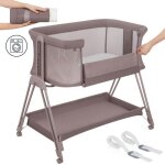 Lit cododo b�b� 3en1 lionelo luna - berceau - 4 x roulettes - matelas inclus - hauteur et inclinaison ...