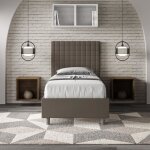 Lit coffre 1 place - sunny - 80x190 - sommier relevable - cappuccino