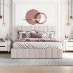 Lit 140x190 avec sommierlit140x190 et sommier 140 190 avec rangement coffret�te de lit rembourr�e r�glablevelo ...