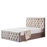 Lit coffre 2 places 160x200 cm victoria velours