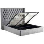 Lit coffre 2 places 180x200 cm cloute velours Lit coffre 2 places 180x200 cm cloute velours