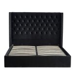 Lit coffre 2 places 180x200 cm cloute velours Lit coffre 2 places 180x200 cm cloute velours