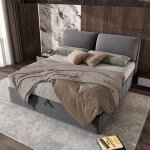 Lit coffre lit avec 3 tiroirs lit 180x200cm lit hydraulique lit rangement sommier  lattes sans matelas ...