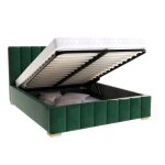 Lit coffre anton 160 x 200 cm avec sommier à lattes relevable vert sapin Lit coffre anton 160 x 200 cm avec sommier à lattes relevable vert sapin