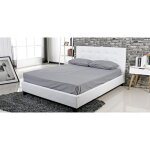 Lit avec coffre de rangement blanc avec sommier 160x200 cm - dream - designetsamaison Lit avec coffre de rangement blanc avec sommier 160x200 cm - dream - designetsamaison