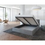 Lit coffre rino 160 x 200 cm - sommier inclus gris clair