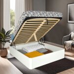 Lit coffre spiro 140x190cm + 1 sommier / blanc Lit coffre spiro 140x190cm + 1 sommier / blanc