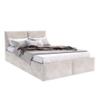 Lit coffre tesia 120x190 - sommier inclus cr�me