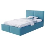 Lit coffre tesia 120x200 - sommier inclus azur