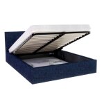 Lit coffre tulsa 160x200 cm - sommier inclus bleu marine Lit coffre tulsa 160x200 cm - sommier inclus bleu marine