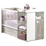 Lit combin - 120x60cm - evolutif en 90x190cm - babyprice smile - chne silex