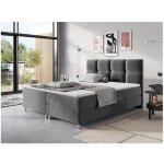 Lit complet - dave - 160x200 cm - bois massif - sommier coffre - sur - matelas