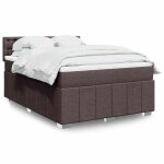 Lit complet - sommier � lattes 140x190 - matelas 20 cm ressorts ensach�s - led r�glables - tissu polyester ...