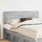 Lit complet - vidaxl - 140 cm - gris b�ton - bois ding�nierie - sommier et matelas inclus